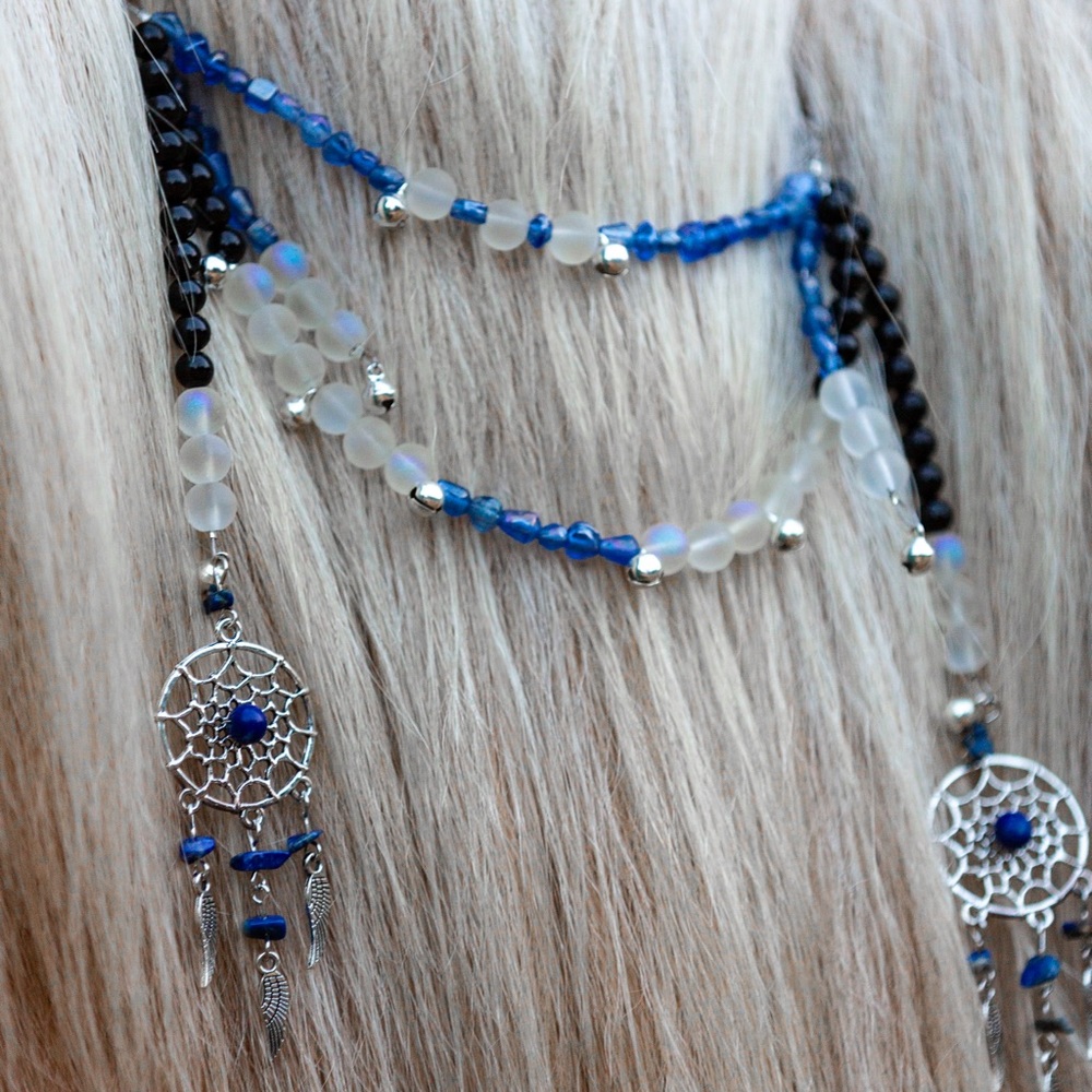 SKY BLUE Rhythm Mane Beads, Horse/Pony, speed beads, trail beads, equestrian